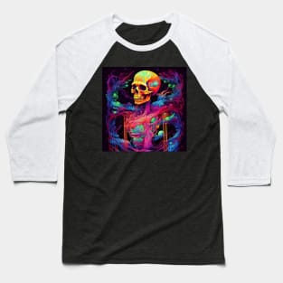 Neon Explosions of Psy Reality Tee Baseball T-Shirt